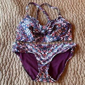Athleta Marrakech Twister Bikini Top and Bottom Set